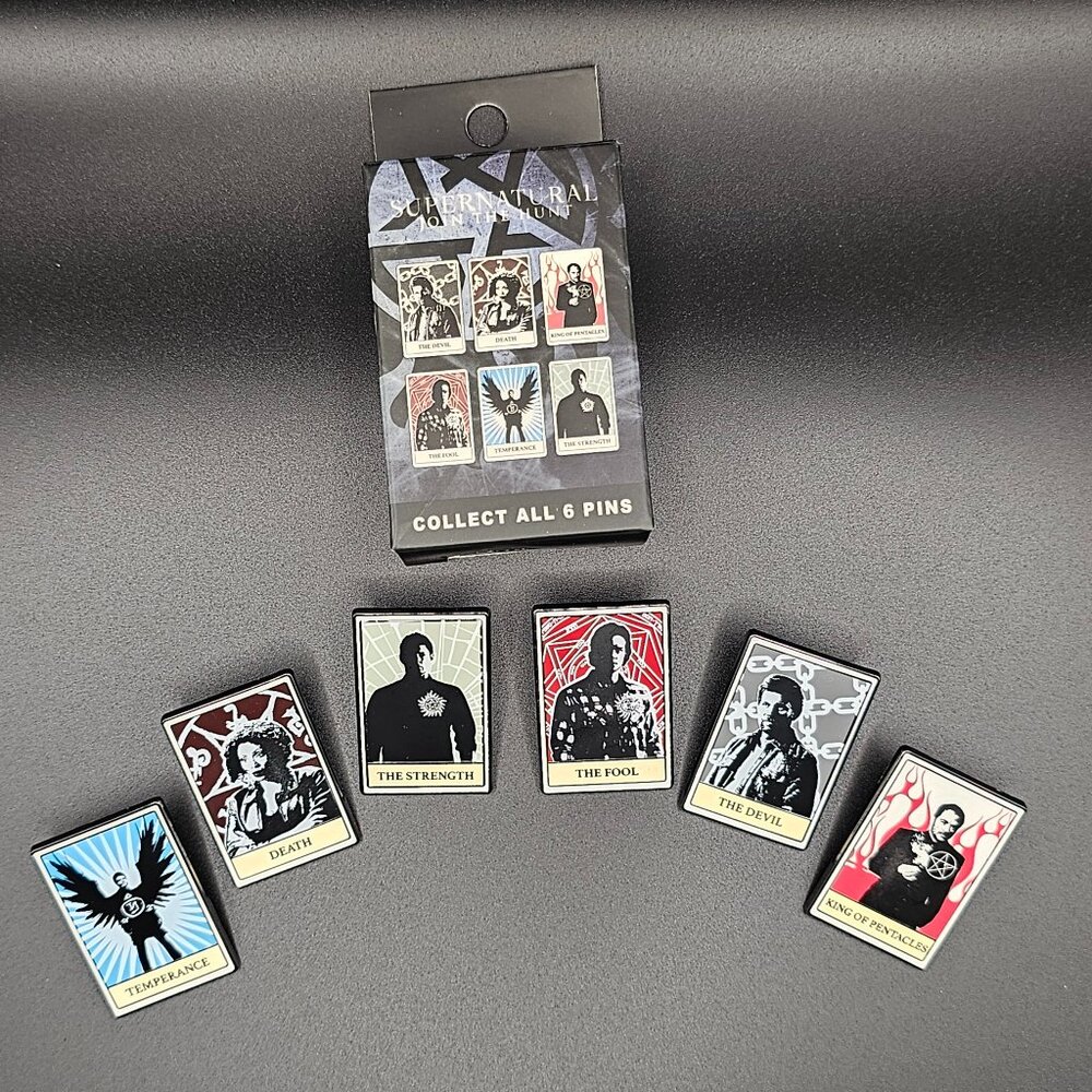 Supernatural Hot Topic Tarot Enamel Pins — Complete 6-Pin Set